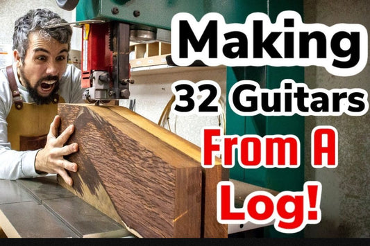 32 Guitar Sets From One 400 Pound Cocobolo Wood Beam